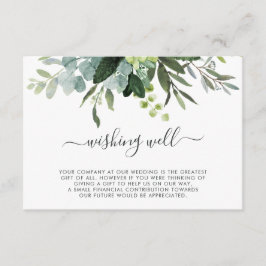 Cartão De Informações Eucalyptus Green Foliage Weding Wishing Good