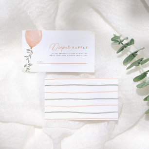 Cartão De Informações Eucalyptus Greenery Fralda Balão Raffle 2