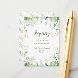 Cartão De Informações Eucalyptus Greenery Sai do Registro Casal