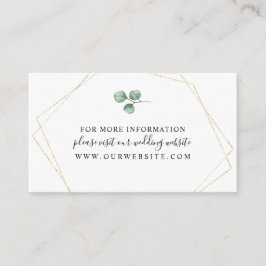 Cartão De Informações Eucalyptus + informações de quadro geométrico Dour