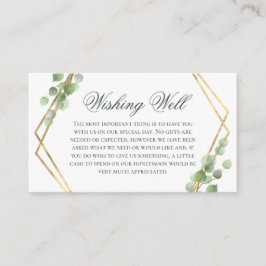 Cartão De Informações Eucalyptus Weding Wishing Good