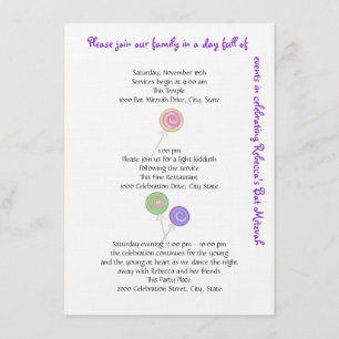 Cartão De Informações Eventos e informações sobre tesouros de balas