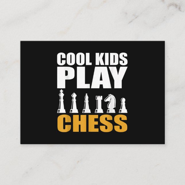 Cartão De Informações Excelente Chess Kids Chess Piece Girls (Frente)