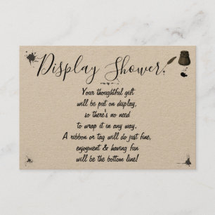 Cartão De Informações Exibir chuveiro de noiva Pen & tinteiro Enclo