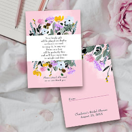 Cartão De Informações Exibir Etiqueta de Presente da Lei de Flor Selvage