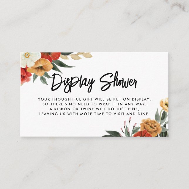 Cartão De Informações Exposição Botânica de Anêmona em Aquarela Boho par (Frente)