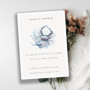 Cartão De Informações Exposição de Caranguejo Subaquático Pastel Chã de 