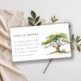 Cartão De Informações Exposição de Chuva de Bebê de Árvore de Carvalho V