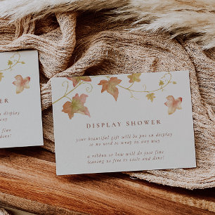 Cartão De Informações Exposição de Chuva de Folhas de Outono