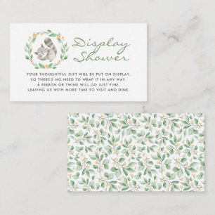 Cartão De Informações Exposição de Chuveiro de Bebê Blue Baby Booties