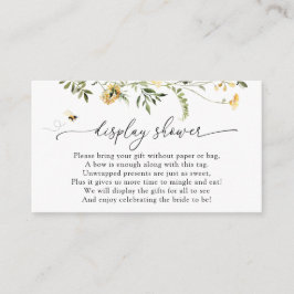 Cartão De Informações Exposição de Chuveiro de Flores Silvestres Amarela