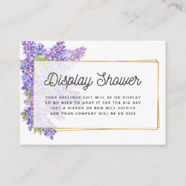 Cartão De Informações Exposição de Chuveiro de Herbário Geométrico Roxo 