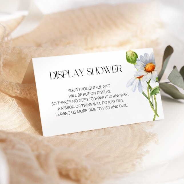 Cartão De Informações Exposição de chuveiro de margarida de aquarela min (Criador carregado)