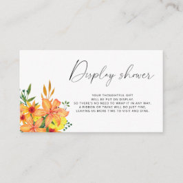 Cartão De Informações Exposição de chuveiro minimalista de primavera