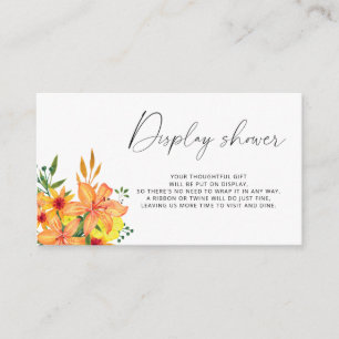 Cartão De Informações Exposição de chuveiro minimalista de primavera