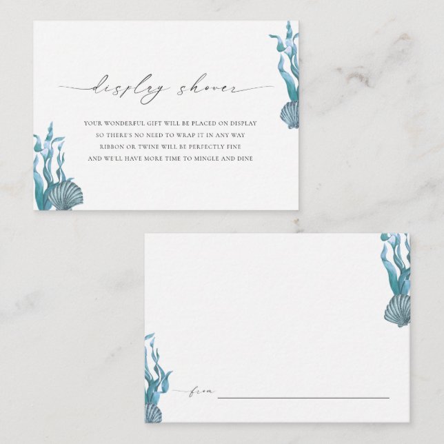 Cartão De Informações Exposição de Conchas Náuticas Chuveiro Despedida d (Frente/Verso)