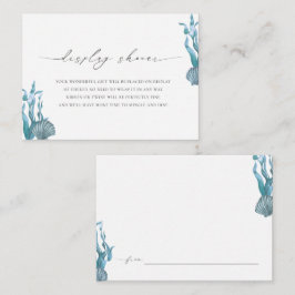 Cartão De Informações Exposição de Conchas Náuticas Chuveiro Despedida d