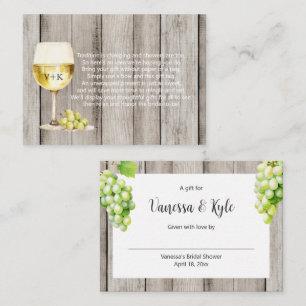 Cartão De Informações Exposição de garrafa de vinho rústico etiqueta de 