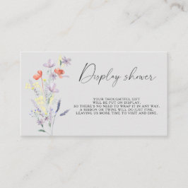 Cartão De Informações Exposição Floral Boho de chuveiro