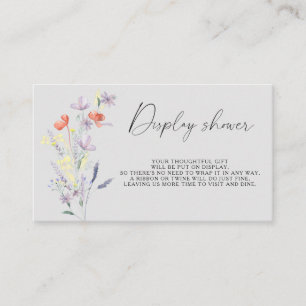 Cartão De Informações Exposição Floral Boho de chuveiro