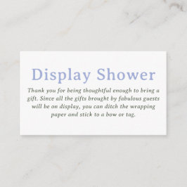 Cartão De Informações Expositor de chuveiro azul verde e pervinca