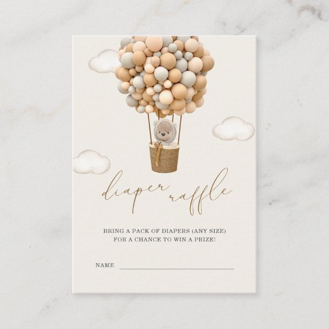 Cartão De Informações Faca de Fralda do Urso de Teddy (Frente)