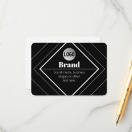 Cartão De Informações Faça o Upload do Seu Logotipo e Design de Texto Pe