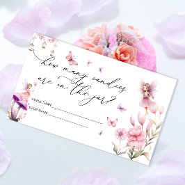 Cartão De Informações Fada Floral Quantas Candies no Jar