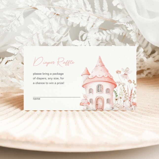 Cartão De Informações Fadas e flores silvestres, Fralda Raffle (Criador carregado)