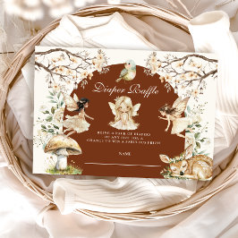 Cartão De Informações Fadas Flores Selvagens Flores Flores Diapper Raffl