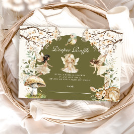 Cartão De Informações Fadas Flores Selvagens Flores Flores Diapper Raffl