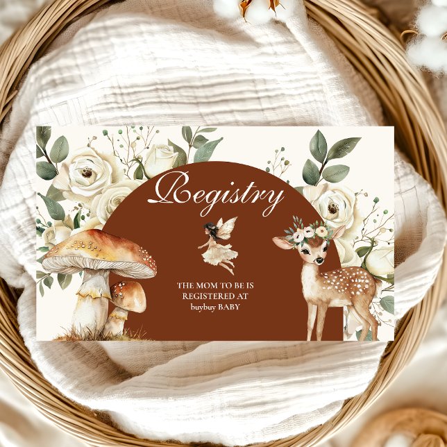 Cartão De Informações Fairies Wildflower Fllower Meadow Baby Registry (Criador carregado)