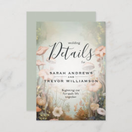 Cartão De Informações Fairy Tale Woodland Fairycore Romance