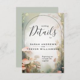 Cartão De Informações Fairy Tale Woodland Fairycore Romance