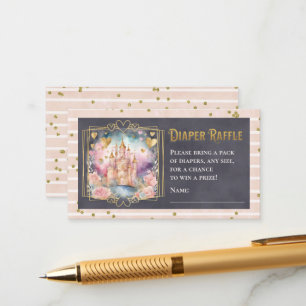 Cartão De Informações Fairytale Princesa Fralda Raffle