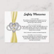 Faixa Amarela Coração Infinito Medidas de Seguranç