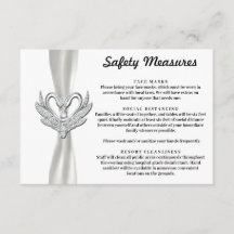 Faixa Branca Cisnes Prateados Medidas de Segurança