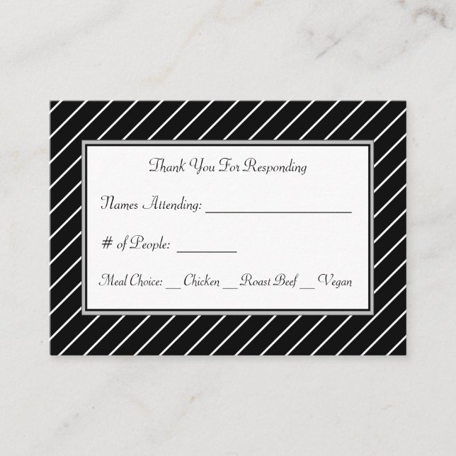 Cartão De Informações Faixa branca diagonal (Frente)