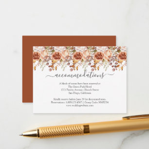 Cartão De Informações Fall Autumn Deixa Casamento Russo de Boho