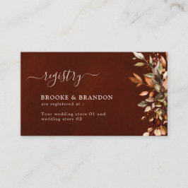 Cartão De Informações Fall Autumn Deixa País Russo Boho Casamento Enc