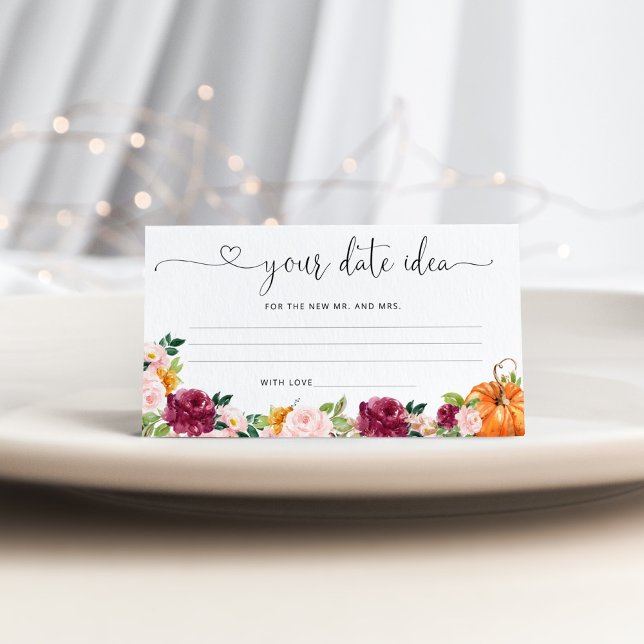 Cartão De Informações Fall Burgundy Data ideias noturnas. Data jar (Criador carregado)