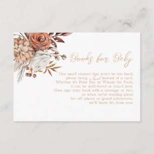 Cartão De Informações Fall in Love Autumn Chá de fraldas Books para Bebê