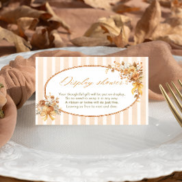 Cartão De Informações Fall in Love Boho Bridal Shower Display Shower