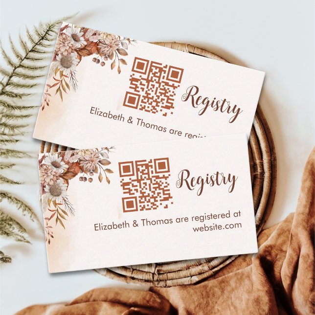 Cartão De Informações Fall in Love Fall Bridal Shower (Criador carregado)