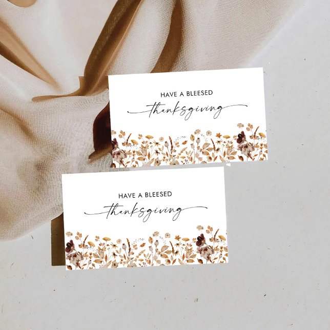 Cartão De Informações Fall Leaves Thanksgiving Enclosure Card (Criador carregado)