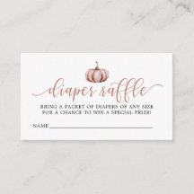 Fall Pumpkin Chá de fraldas Fralda Raffle