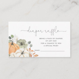 Cartão De Informações Fall Pumpkin Fralda Raffle