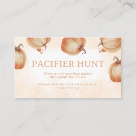 Cartão De Informações Fall Pumpkin Pacifier Hunt Game