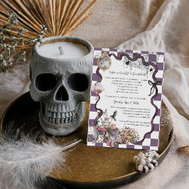 Cartão De Informações Fantasia & Bebidas | Festa de Halloween Cottagecor