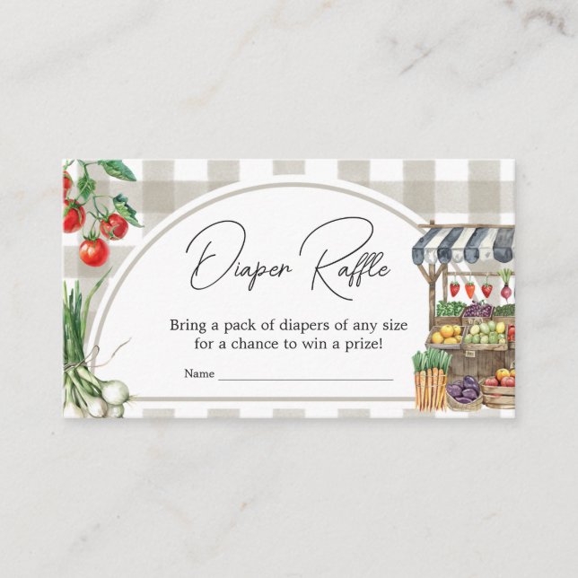 Cartão De Informações Fapé de Fralda cultivada localmente (Frente)